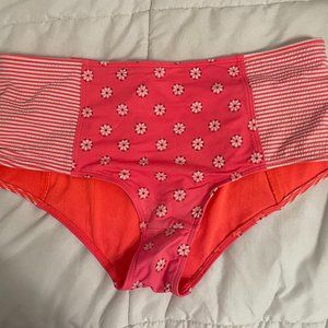 Orange Abercrombie High Waisted Bathing Suit Bottom- Size: S